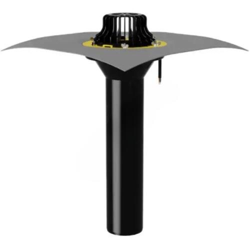 Кровельная воронка VMO/P обогреваемая с ПВХ фартуком, с фланцем, с листвоуловителем, Fachmann