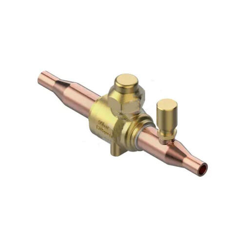 Шаровой кран запорный GBC с сервисным штуцером, со штуцерами под пайку, Ридан