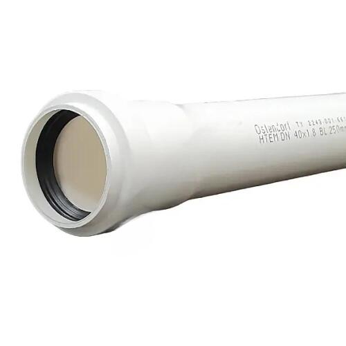 Труба HTEM с раструбом системы HT (ПП), БЕЛЫЙ, Ostendorf